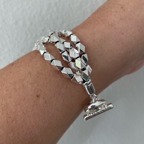 UNO de 50 Bracele🔸️END PEARL 🔸️ Silver plated  with Faux Pearls - Picture 15 of 15